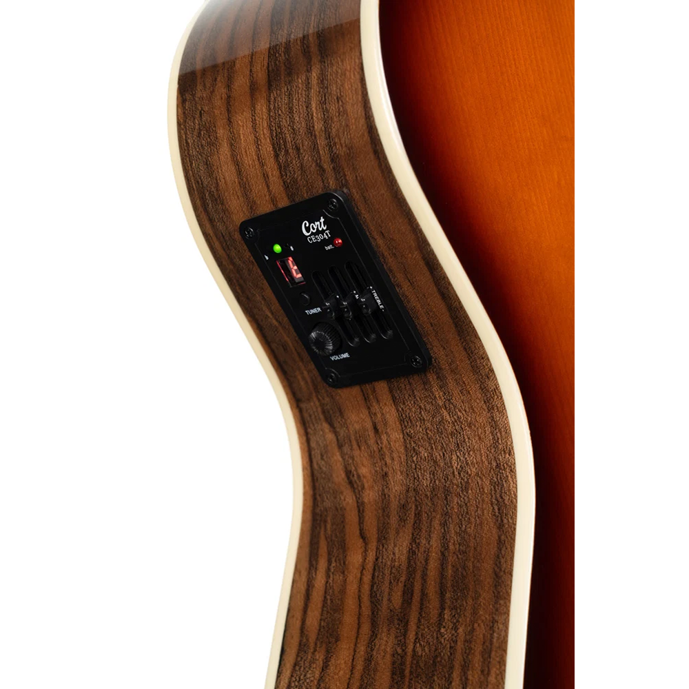Cort Exotic Grand Auditorium Acoustic Electric Guitar (Solid Spruce/Walnut)
