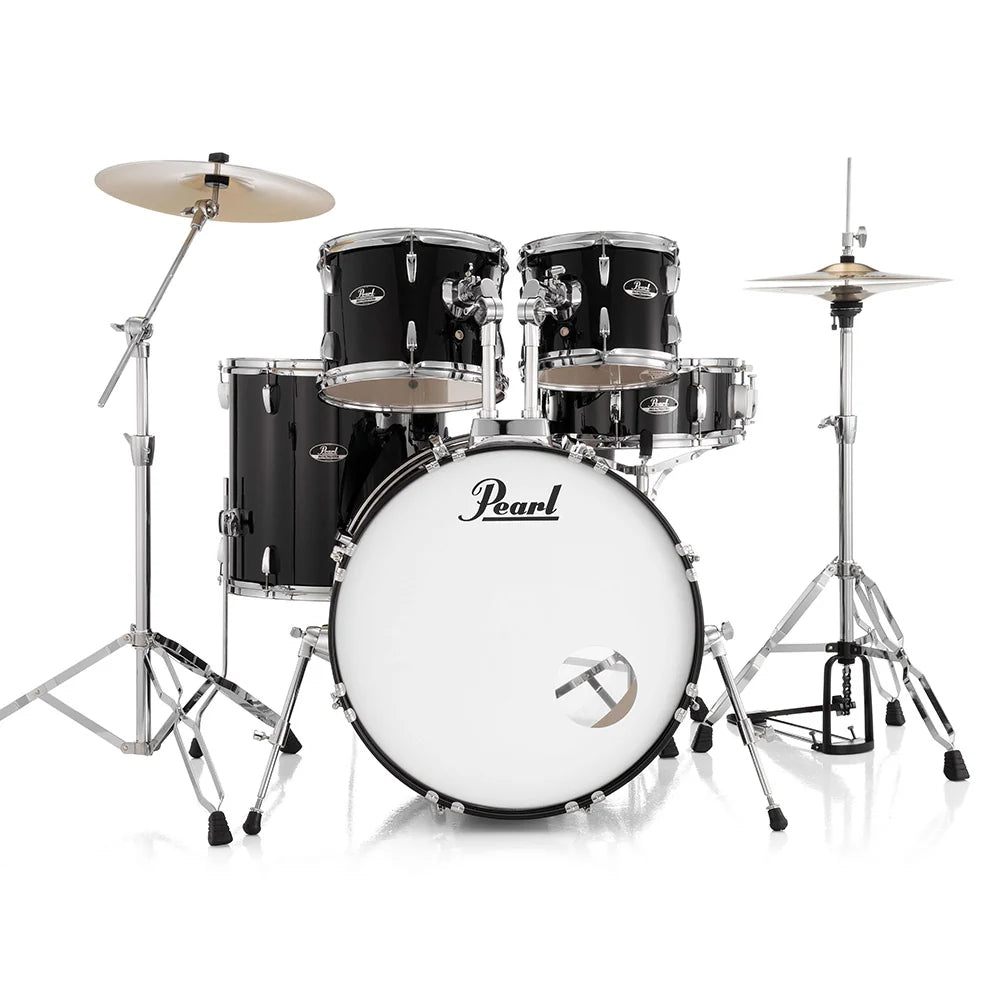 Pearl Roadshow Plus 22” Fusion Plus Drum Kit with Cymbals (Jet Black)