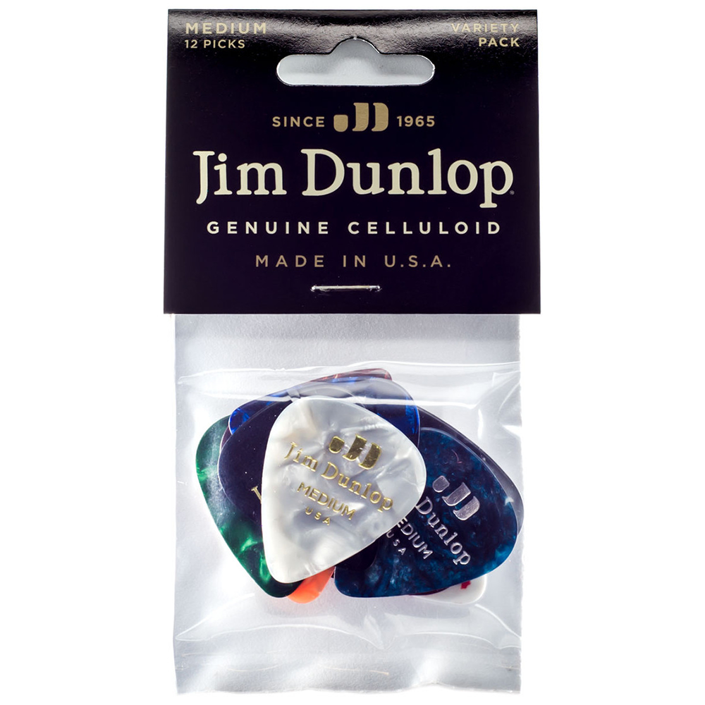 Jim Dunlop Celluloid Variety Pack Guitar Picks (12-Pack)