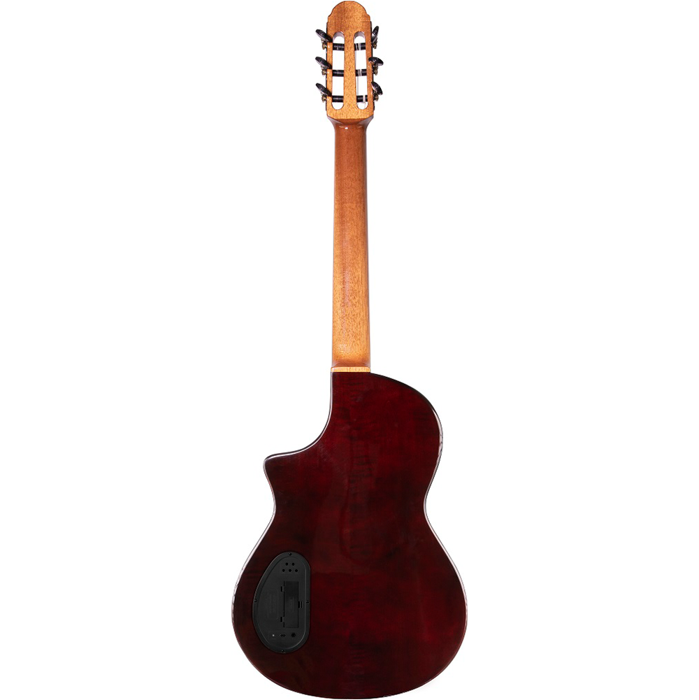 Katoh Hispania Thinline Electric Nylon String Classical Guitar with Gig Bag (Cognac)