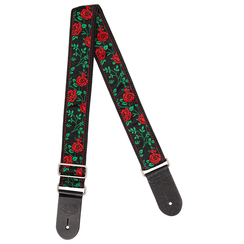 XTR 2" Deluxe Woven Jacquard Guitar Strap (Vintage Rose and Thorns)