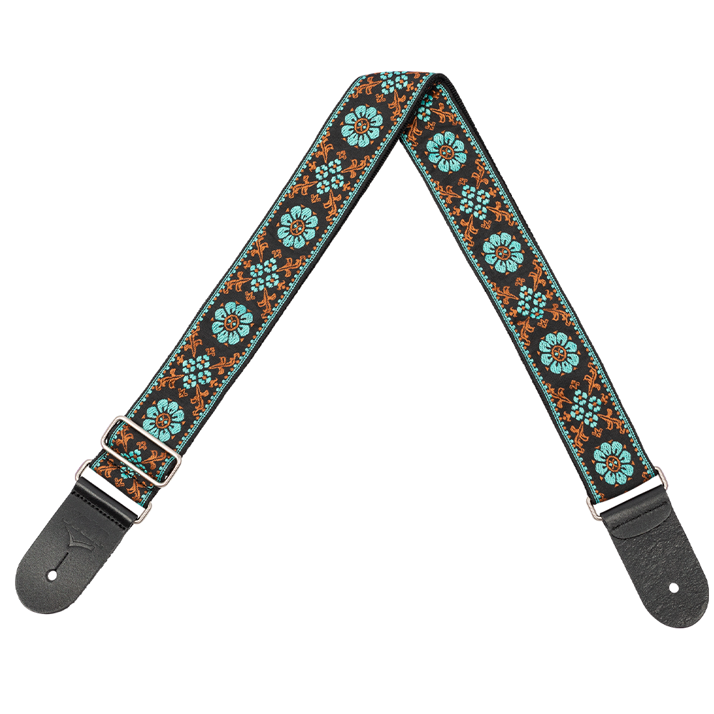 XTR 2" Deluxe Woven Jacquard Guitar Strap (Vintage Blue/Black)