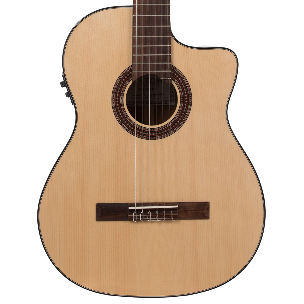 Katoh MCG40SEQ Solid Top Cutaway Electric Classical Guitar (Spruce/Mahogany)