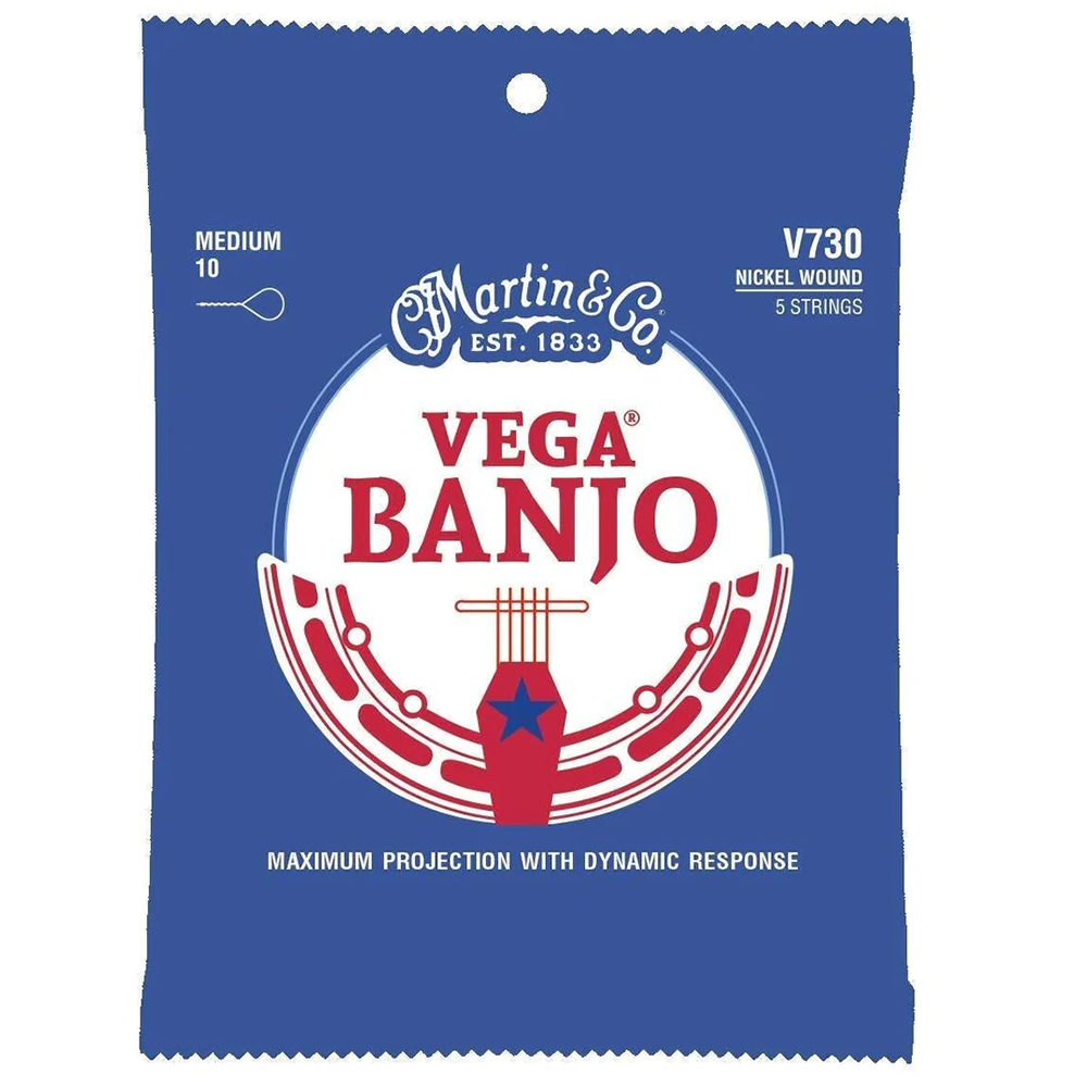 Martin & Co Vega Banjo Medium 5-String Banjo Strings (10/23)