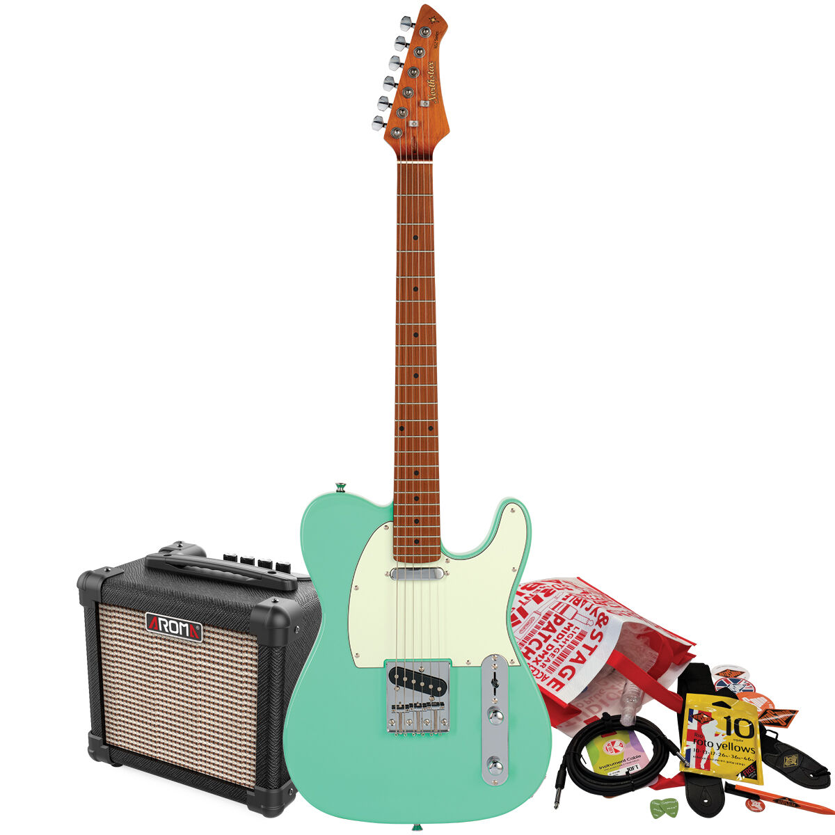 Northstar by Tanglewood T-Style Electric Guitar Pack with Amp (Seafoam Green)