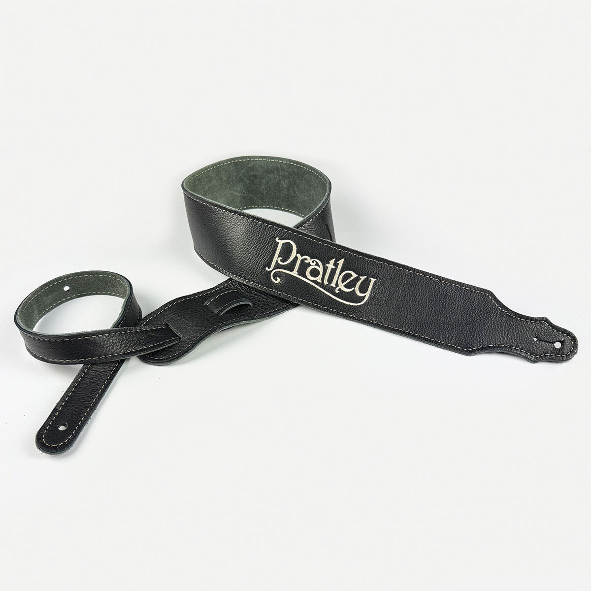 Pratley 2.5" Black Leather Strap with Suede Backing