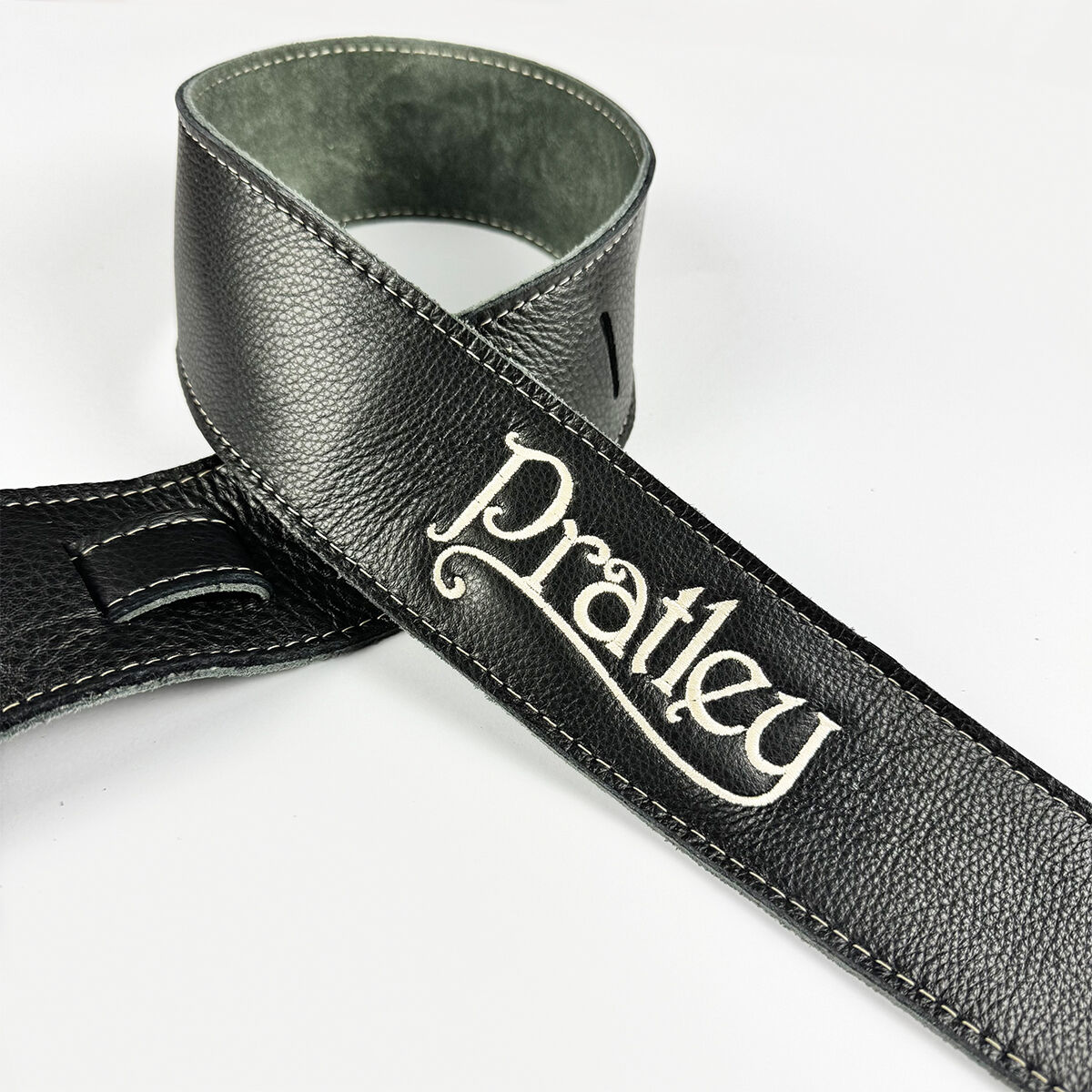 Pratley 2.5" Black Leather Strap with Suede Backing