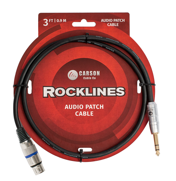 Carson 3ft Stereo Audio Patch Cable (XLR to Jack)