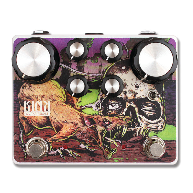 Kink Guitar Pedals Russian Plague Fuzz and Overdrive Pedal (Dual Circuit Doom Style Turbo Rat and Big Muff)