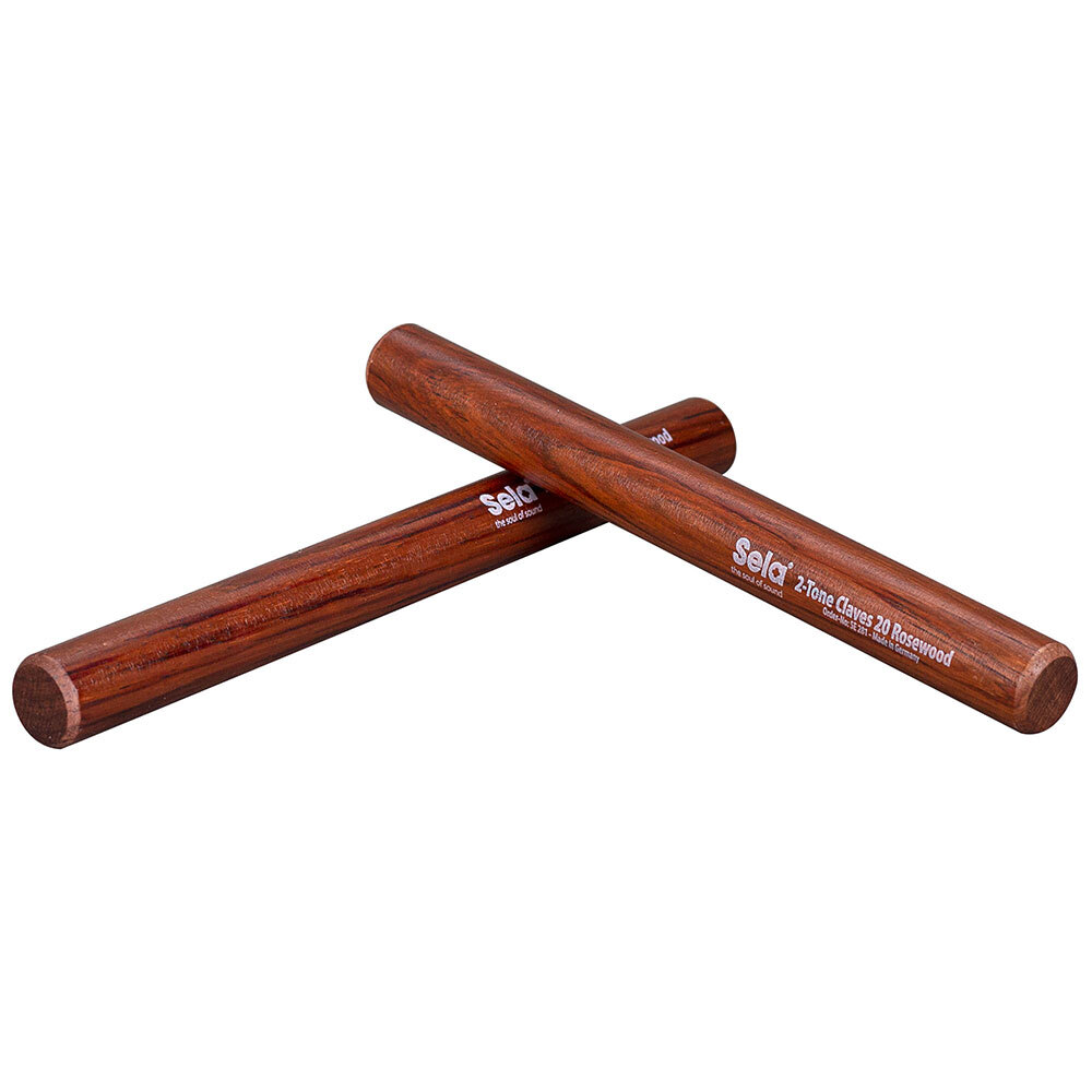 Sela 20cm 2-Tone Rosewood Claves