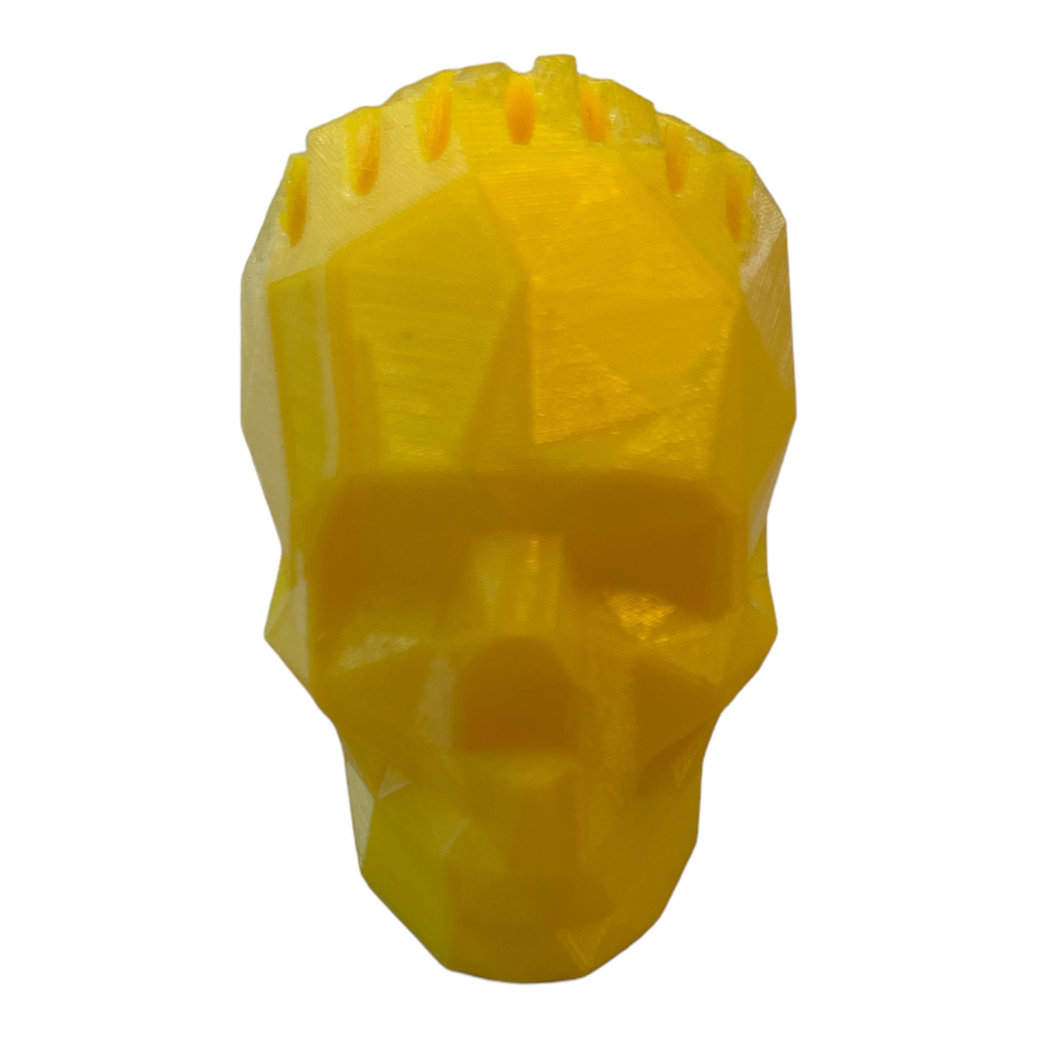 3D Printed Skull Pick Holder (Yellow)