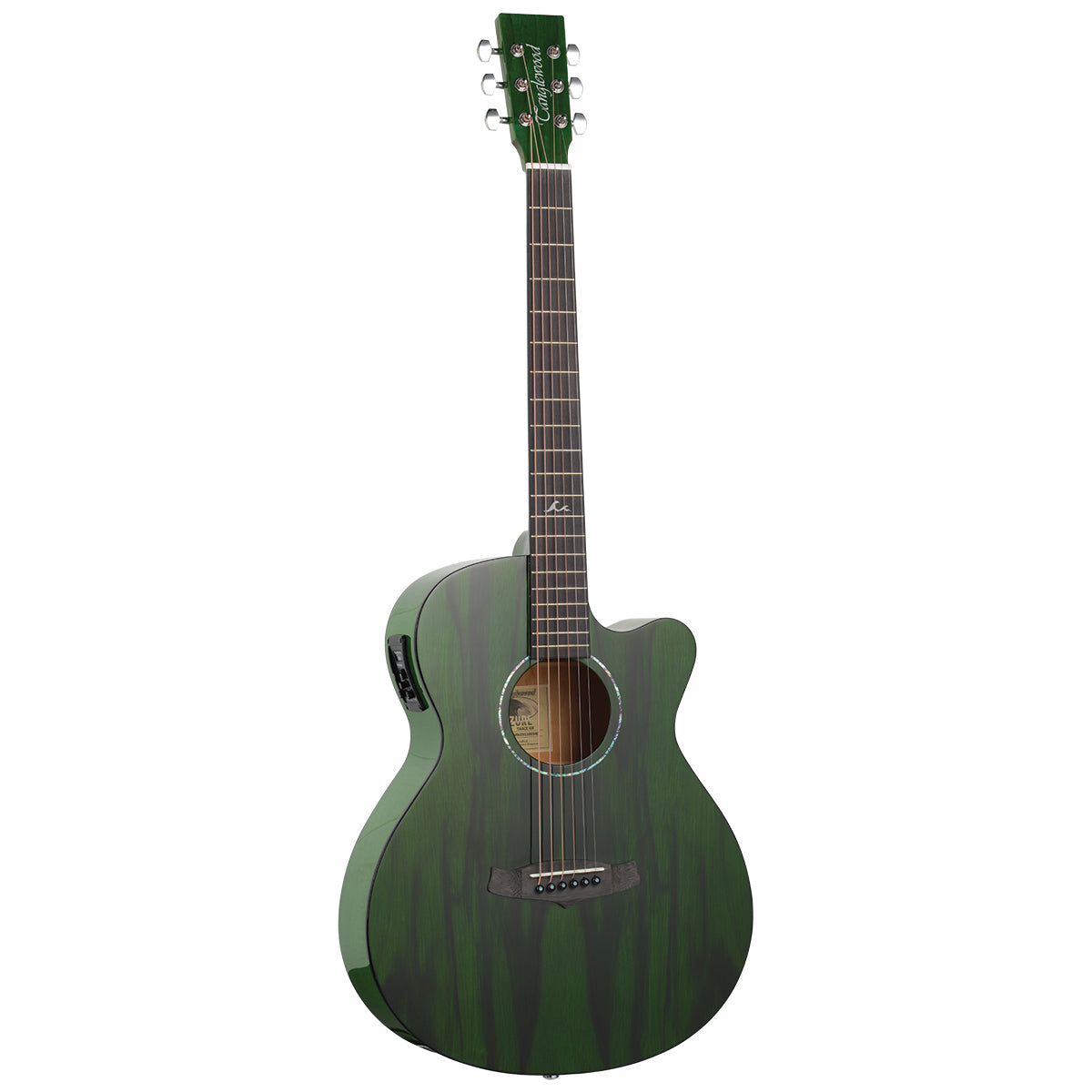 Tanglewood Azure Series Superfolk Acoustic Electric Guitar (Aurora Green Gloss)