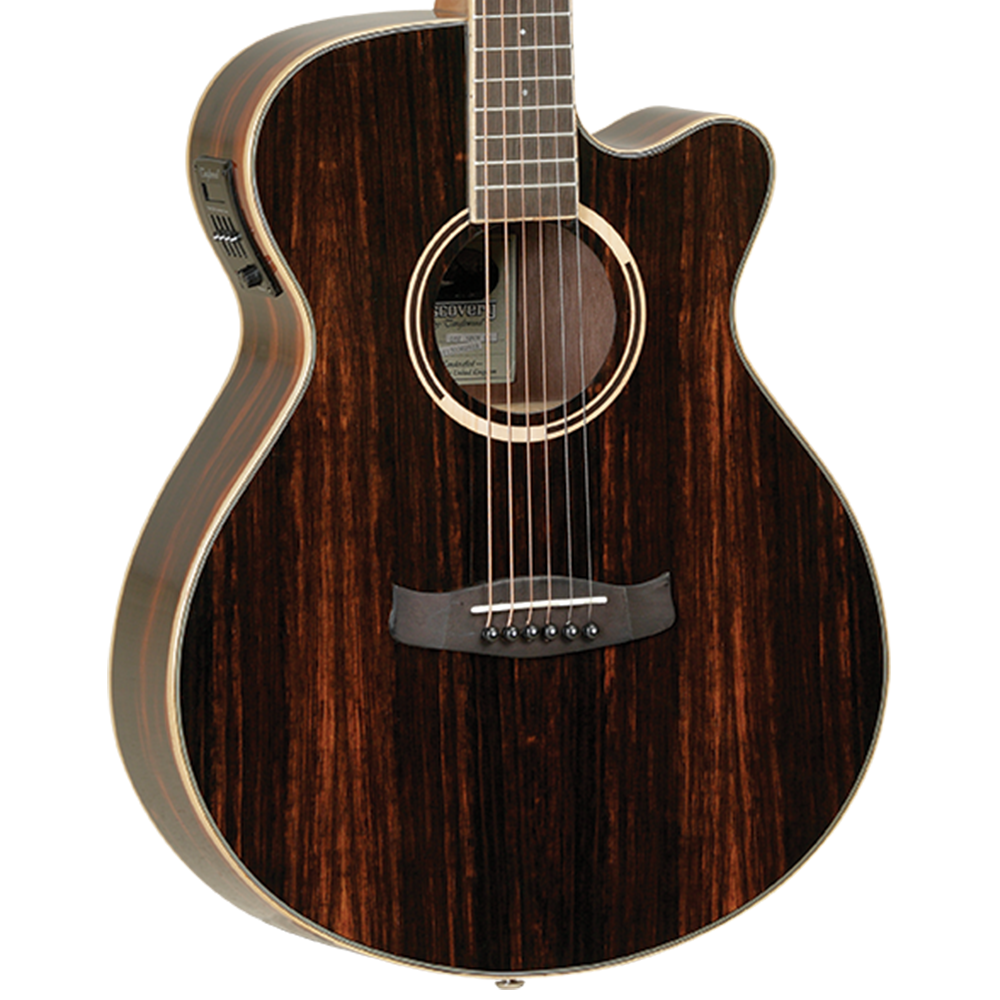 Tanglewood Discovery Exotic Superfolk Acoustic Electric Guitar (All Ebony)