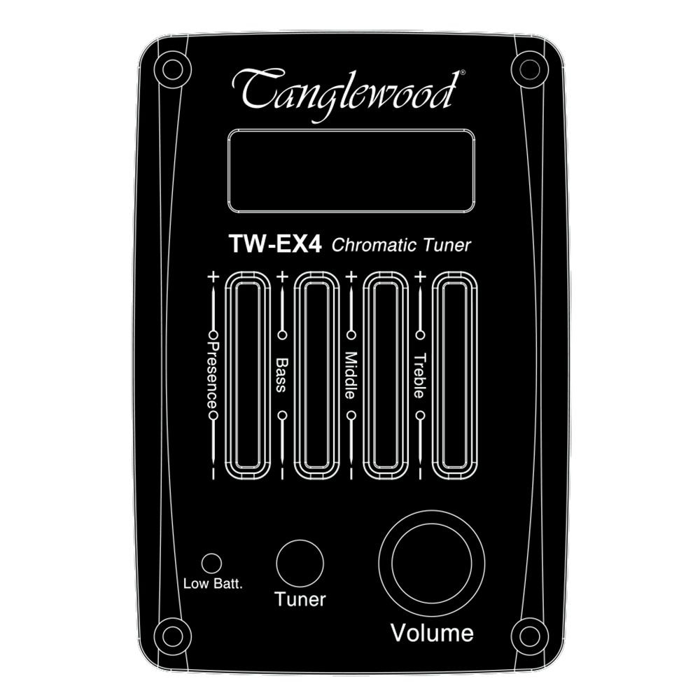 Tanglewood Discovery Exotic Superfolk Acoustic Electric Guitar (All Ebony)