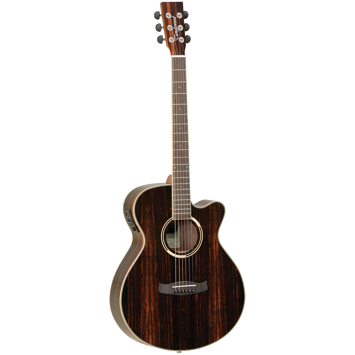 Tanglewood Discovery Exotic Superfolk Acoustic Electric Guitar (All Ebony)