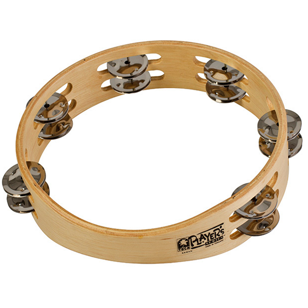Toca Players Series 9" Wooden Tambourine with Double Row Of Jingles