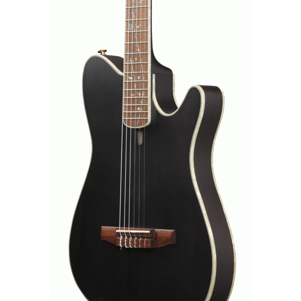 Ibanez TOD10N Tim Henson Signature Acoustic Electric Guitar (Trans Black Flat)