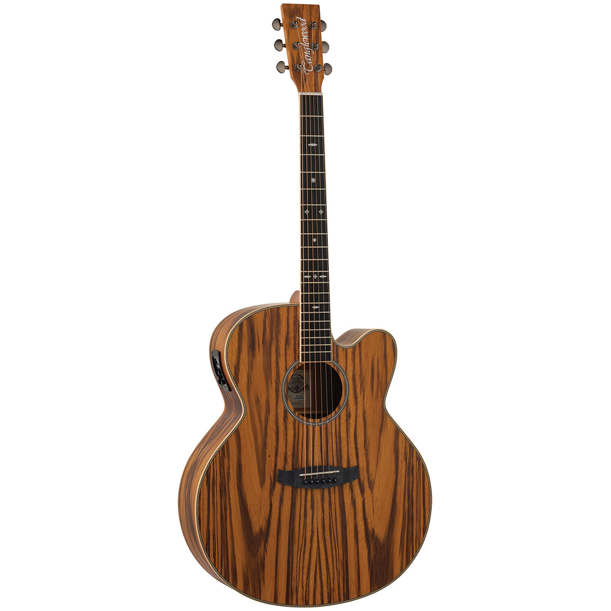 Tanglewood Reunion Pro Super Jumbo Acoustic Electric Guitar (Zebrano)