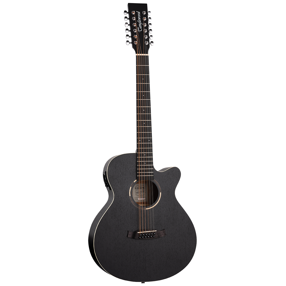 Tanglewood Blackbird Series Superfolk 12-String Acoustic Electric Guitar (Smokestack Satin)