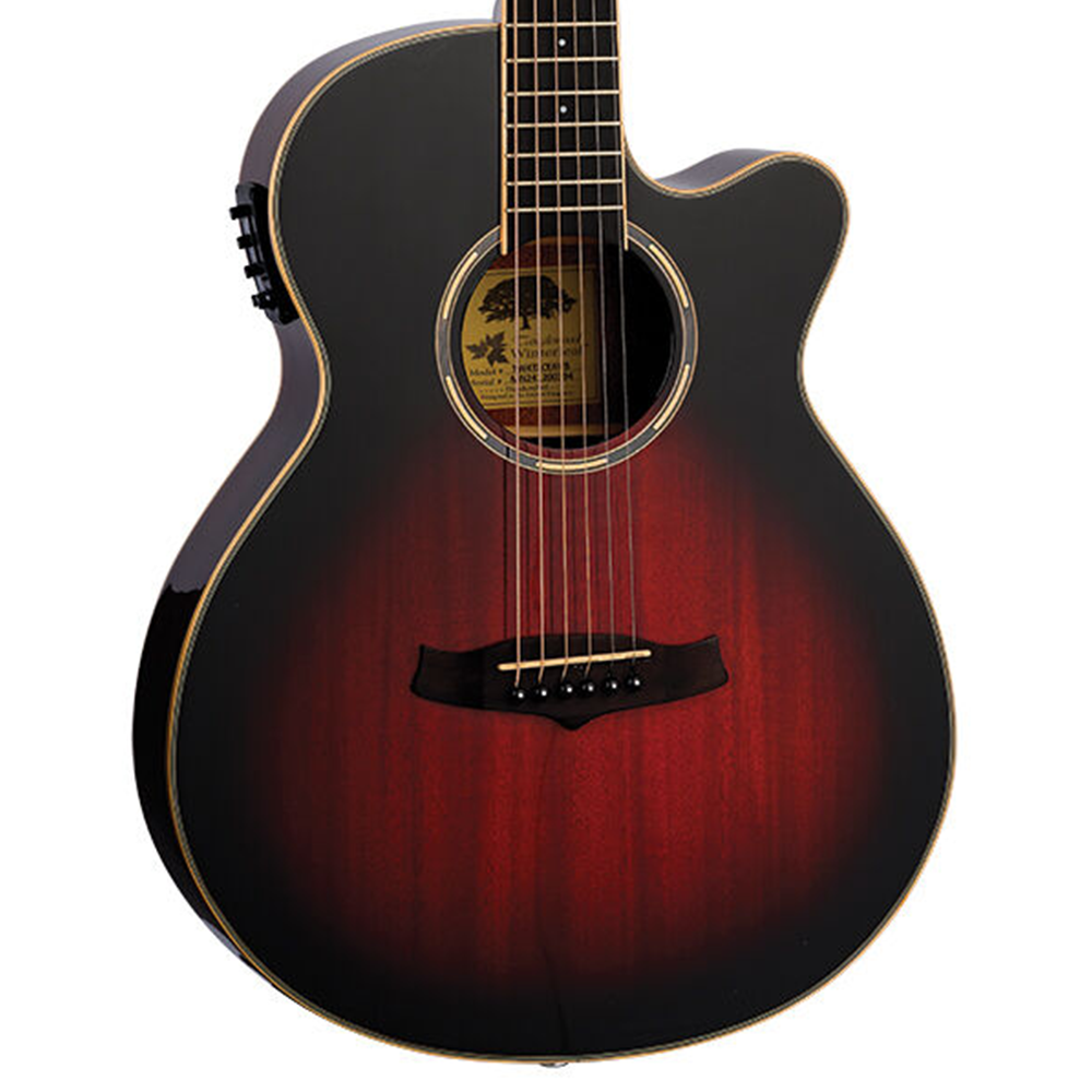 Tanglewood Winterleaf Pro Thinline Superfolk Acoustic Electric Guitar (Antique Vintage Burt)