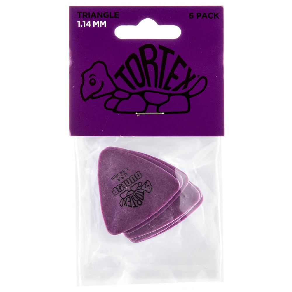 Jim Dunlop 1.14mm Tortex Triangle Guitar Picks (6-Pack)
