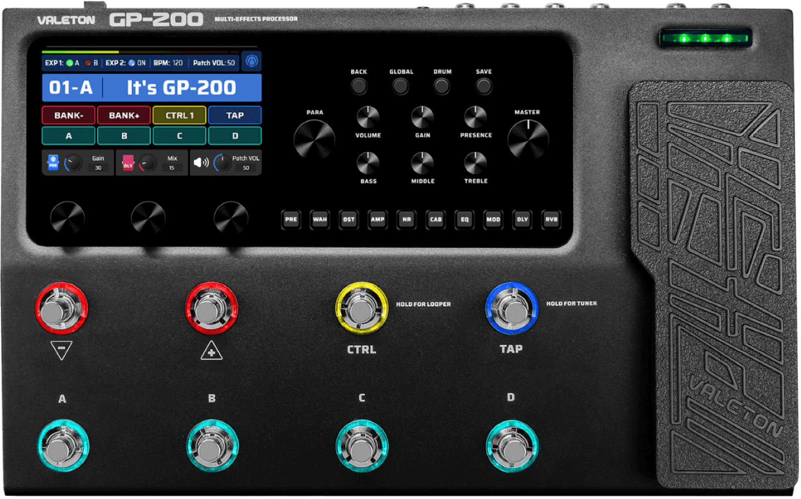 Valeton GP-200 Guitar Multi-FX Processor Pedal