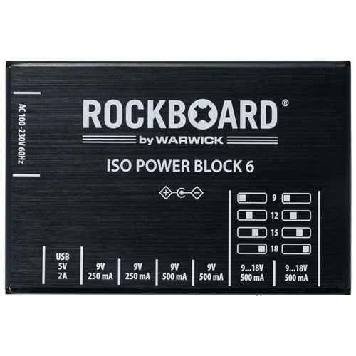 Rockboard by Warwick ISO Power Block IEC Isolated Pedal Power Supply