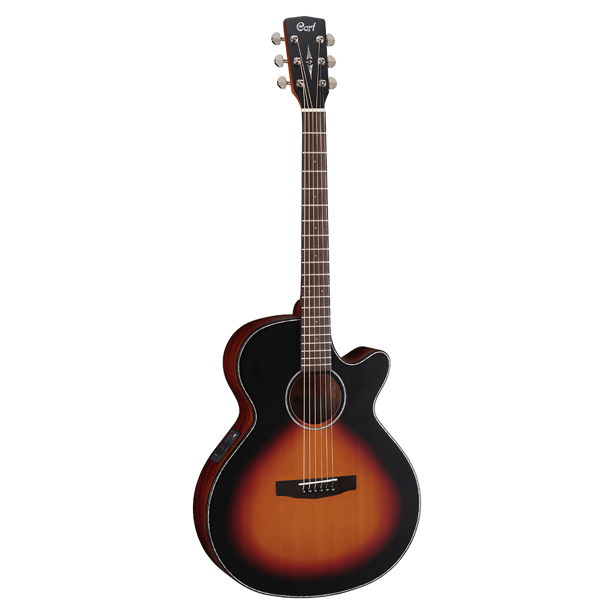 Cort SFX-E SFX Series Small Body Acoustic Electric Guitar (3-Tone Satin Suburst)