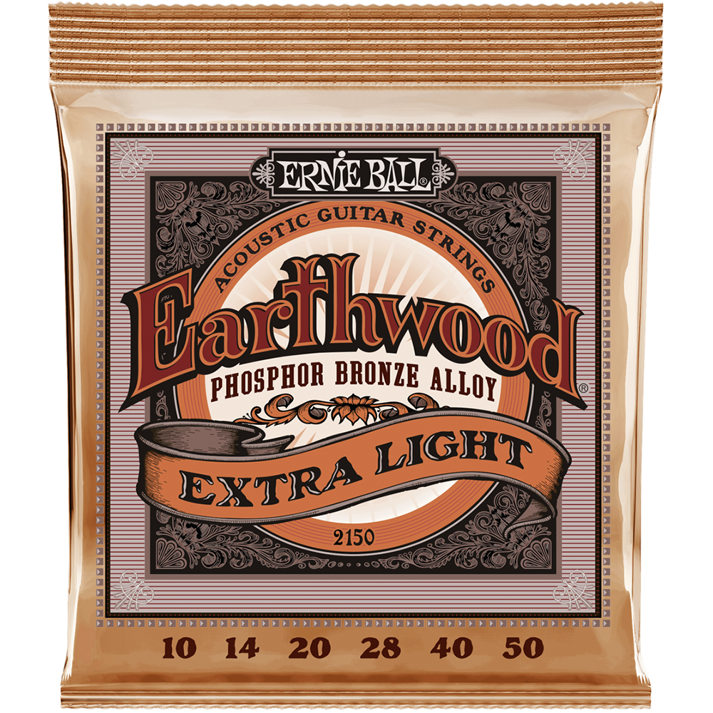 Ernie Ball Earthwood Extra Light Phosphor Bronze Acoustic Guitar Strings (10/50)
