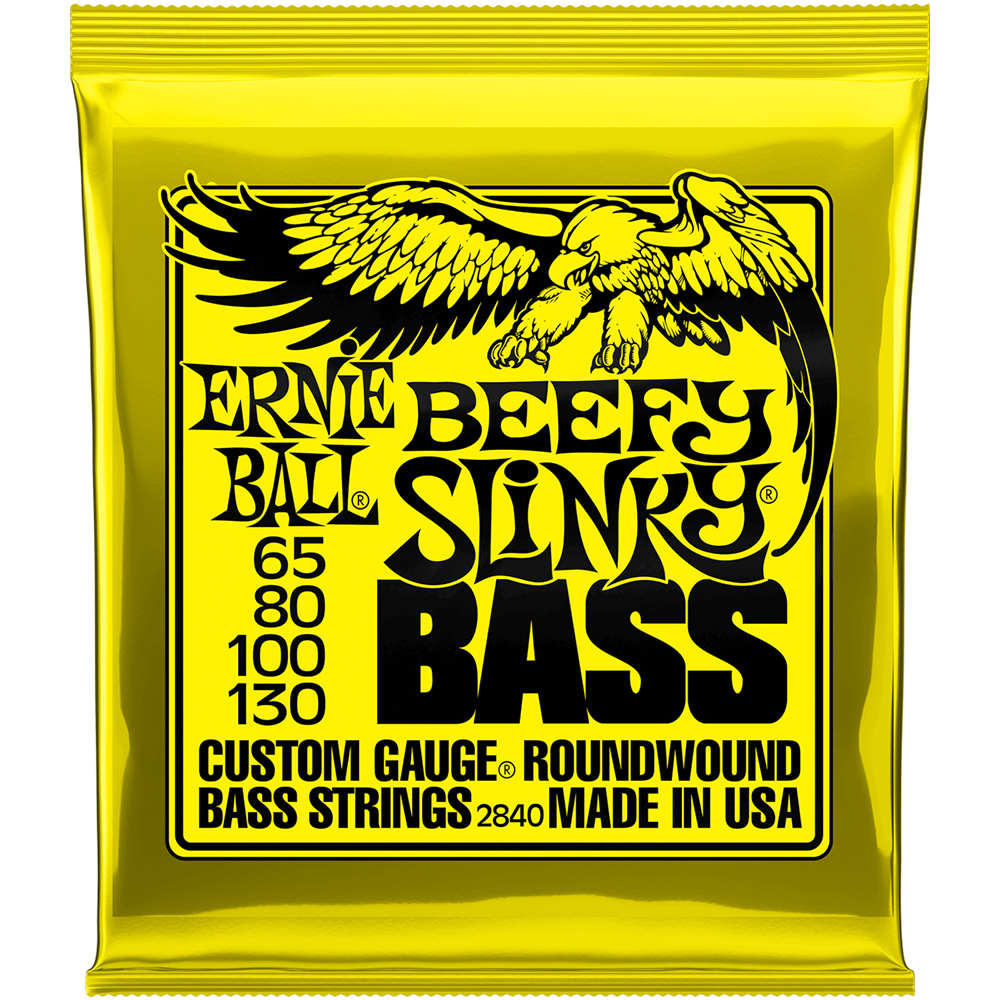 Ernie Ball Beefy Slinky 4 String Nickel Wound Electric Bass Strings 6