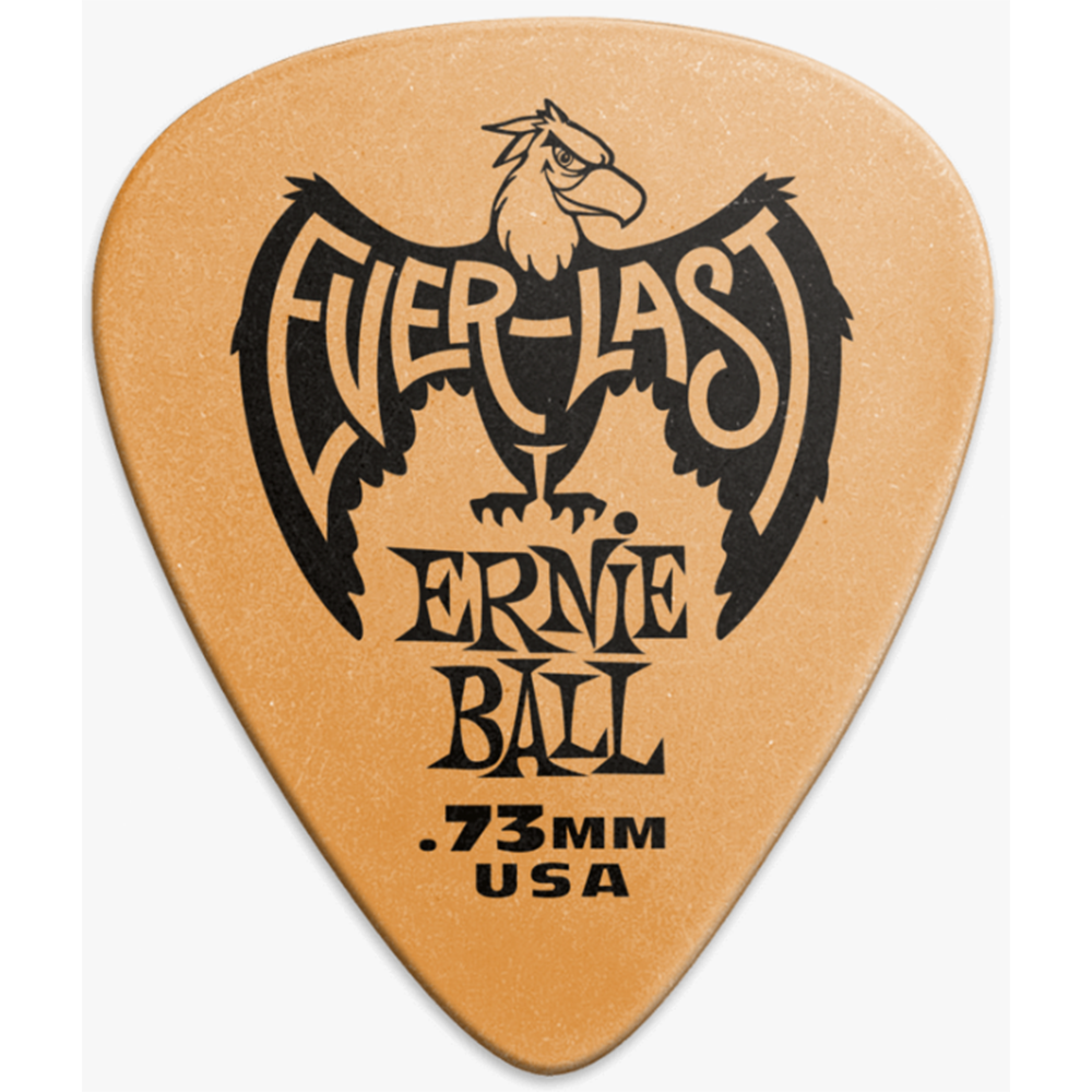Ernie Ball 0.73mm Everlast Guitar Picks 12-Pack (Orange)
