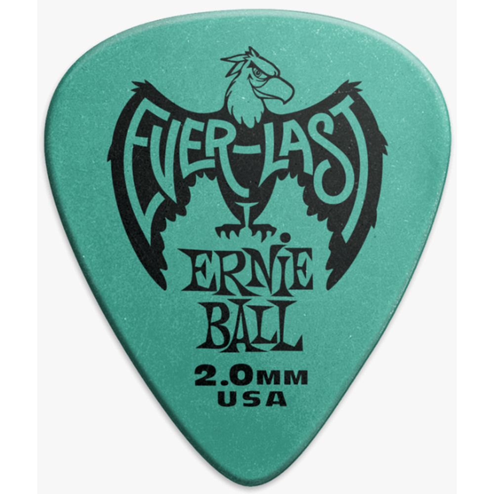 Ernie Ball Everlast 2.00mm Guitar Picks 12-Pack (Teal)