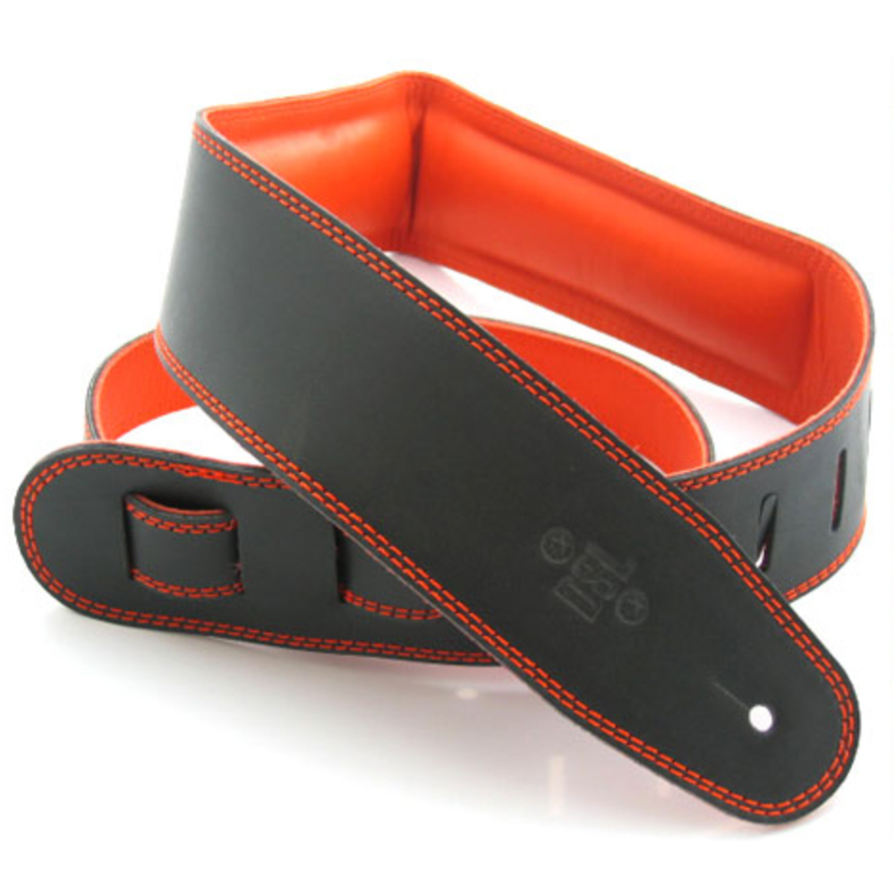 DSL 2.5" GEG Series Padded Guitar Strap (Black/Orange)
