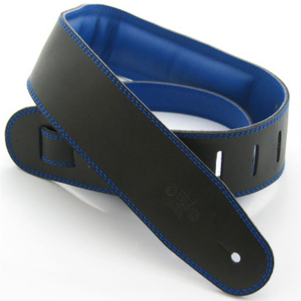 DSL 2.5" GEG Series Padded Guitar Strap (Black/Blue)