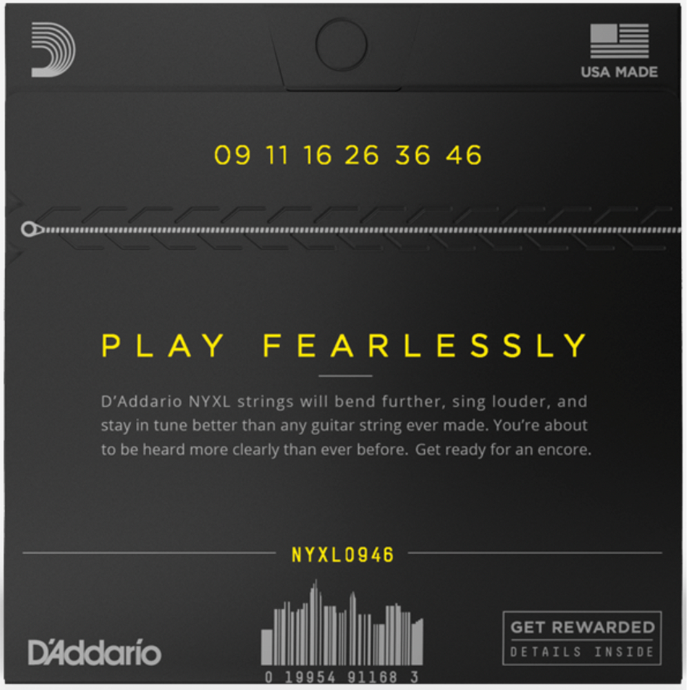 D'Addario NYXL Super Light Top/Regular Bottom Electric Guitar Strings (9/46)