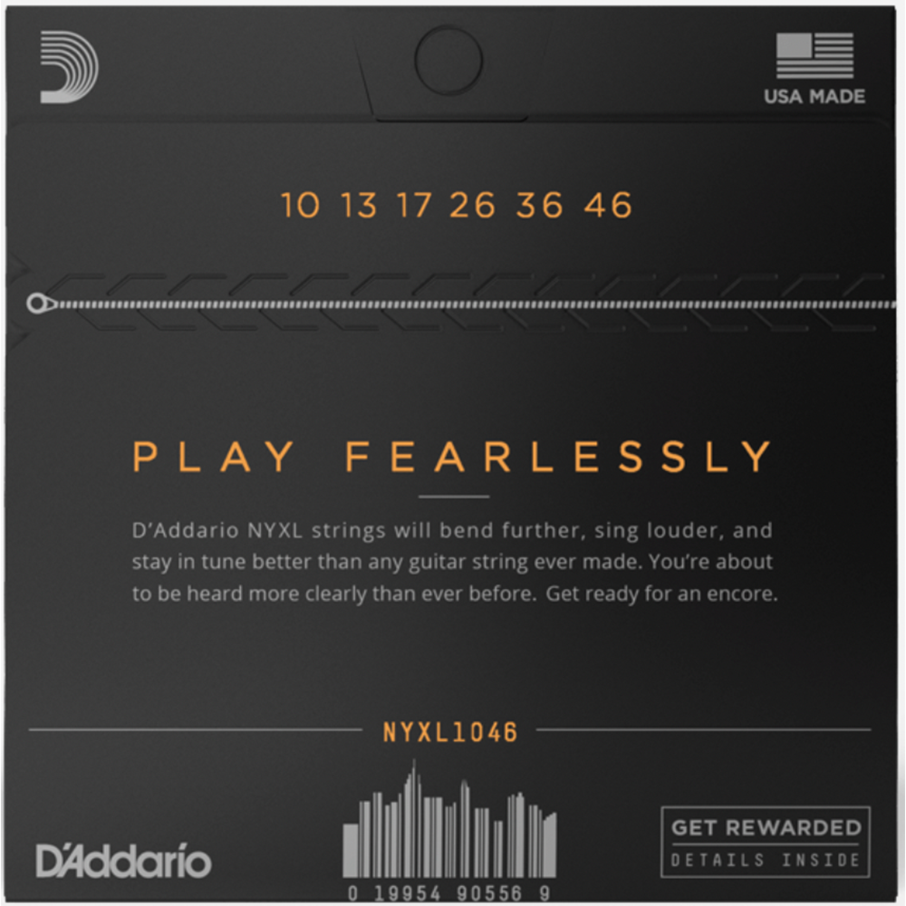 D'Addario NYXL Regular Light Electric Guitar Strings (10/46)