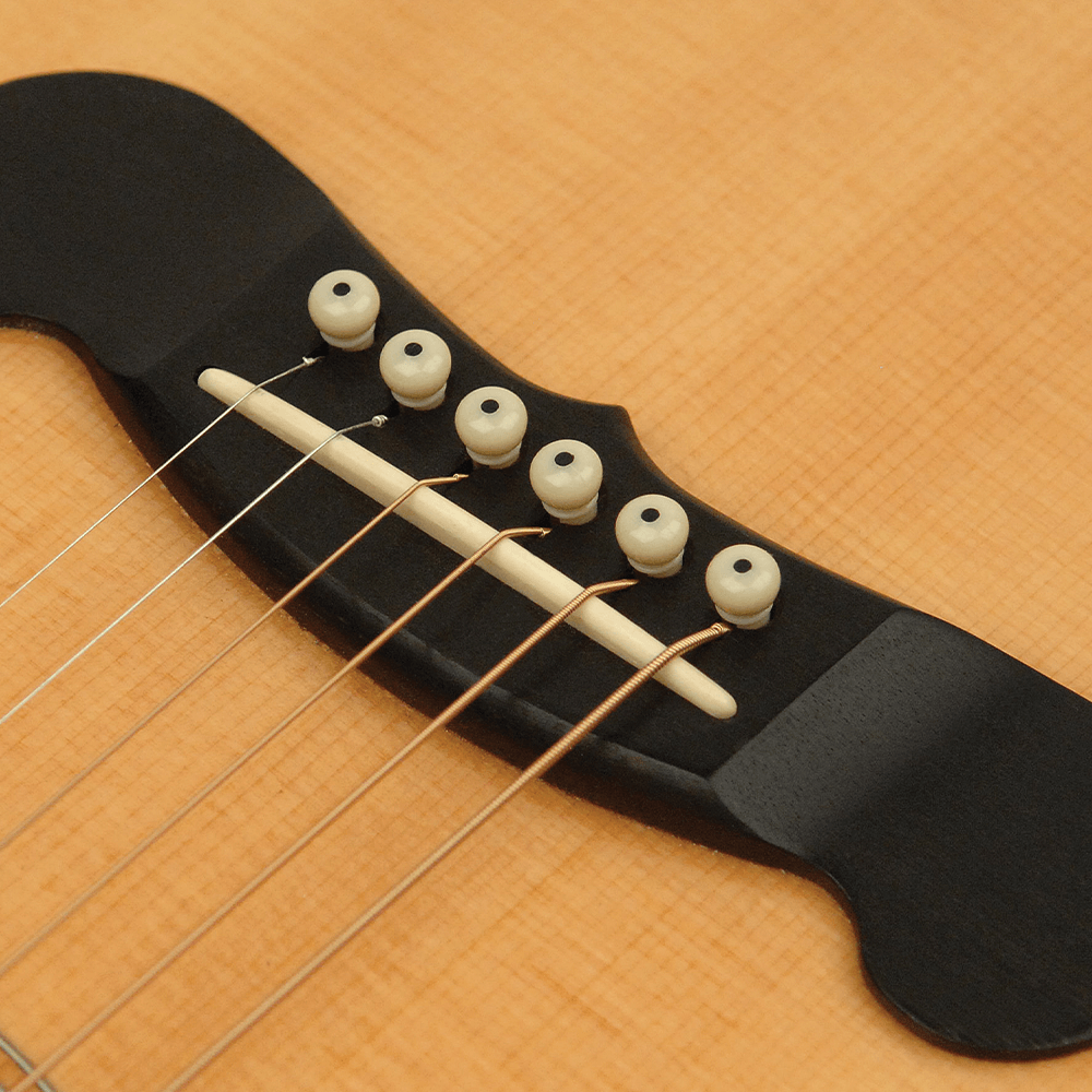 D'Addario Plastic Bridge Pins (Ivory with Ebony Dot)