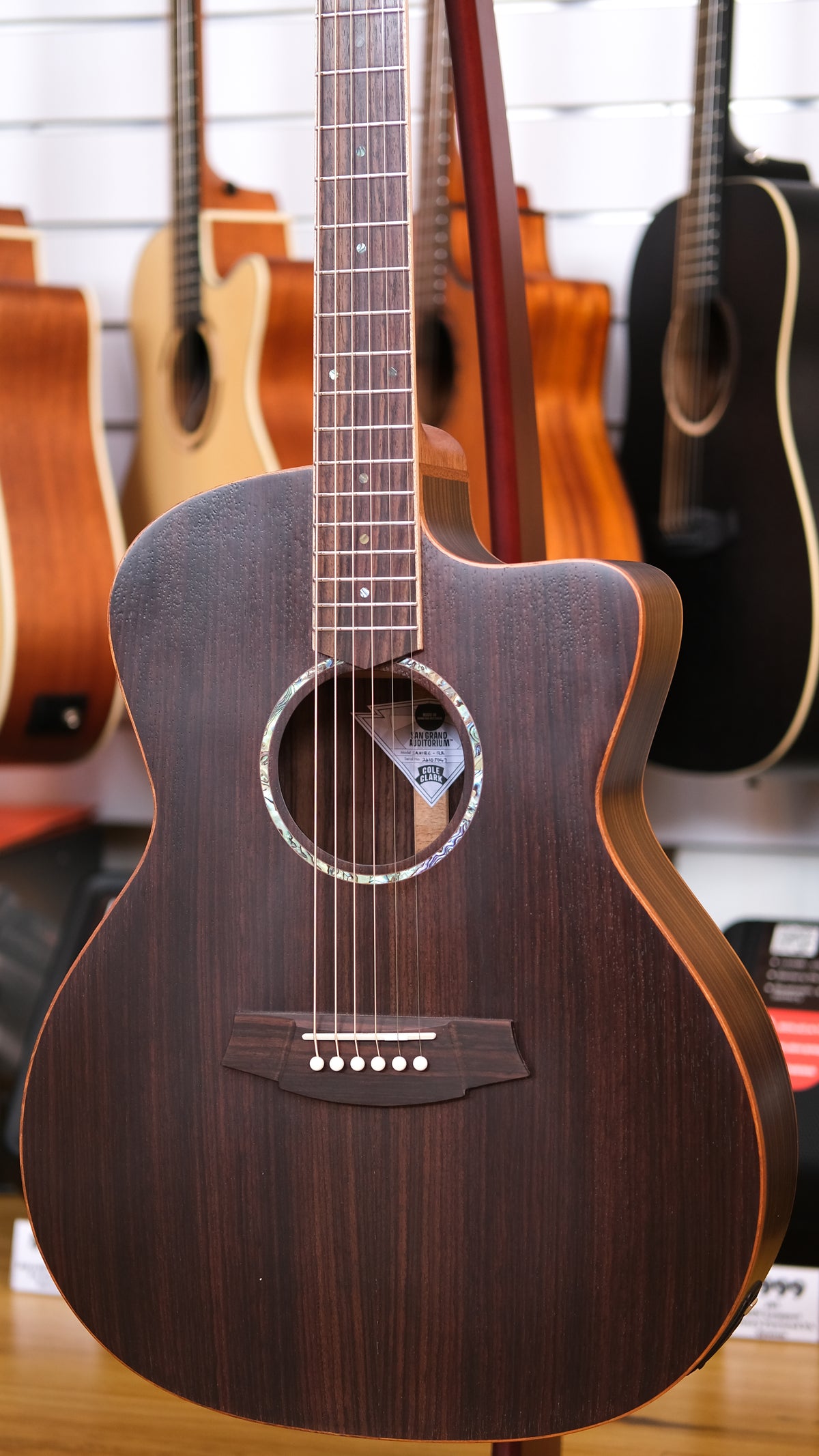 Cole Clark Studio Grand Auditorium Acoustic Electric Guitar with Deluxe Gig Bag (All Solid Rosewood)