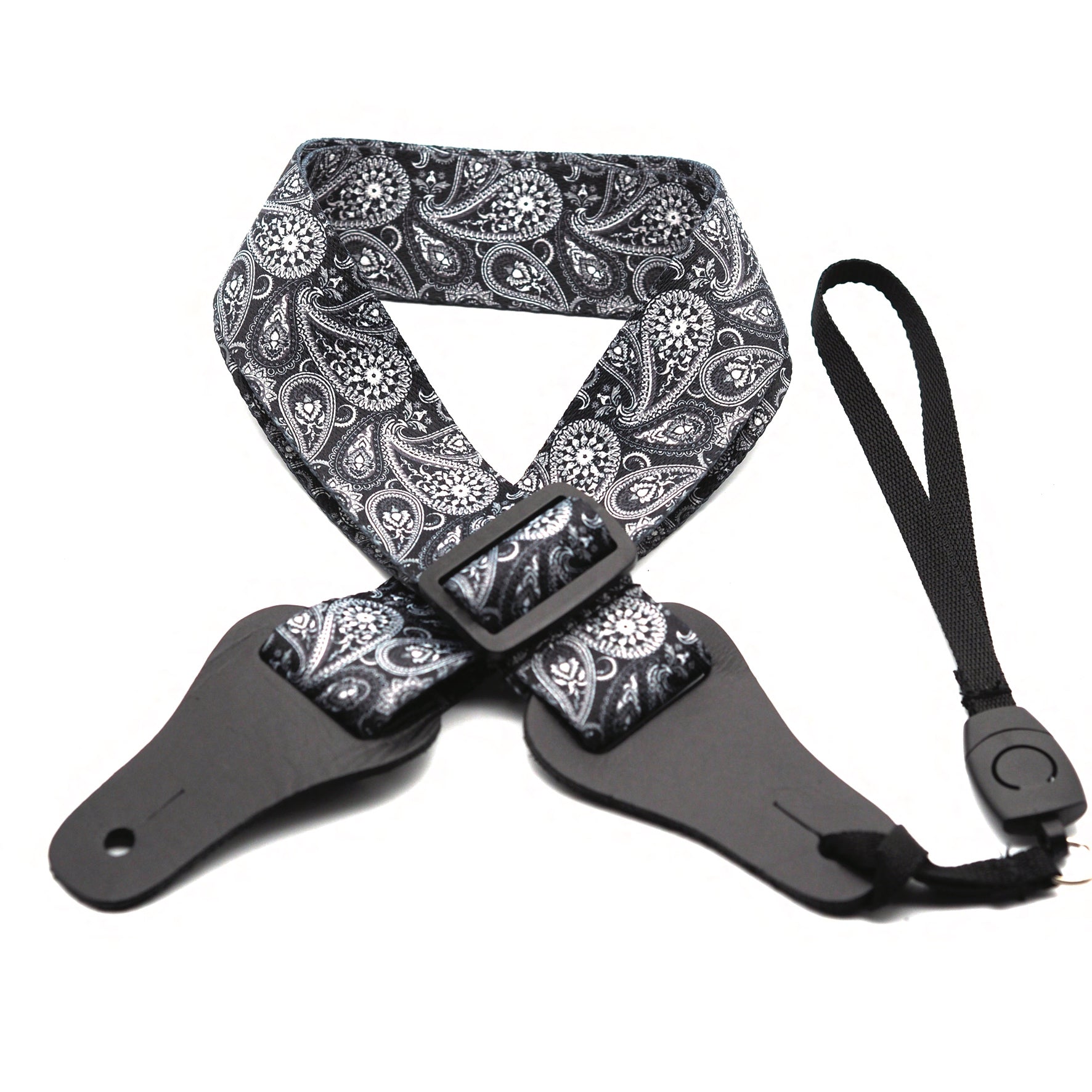 DSL 38mm Ukulele Strap (Black Paisley)