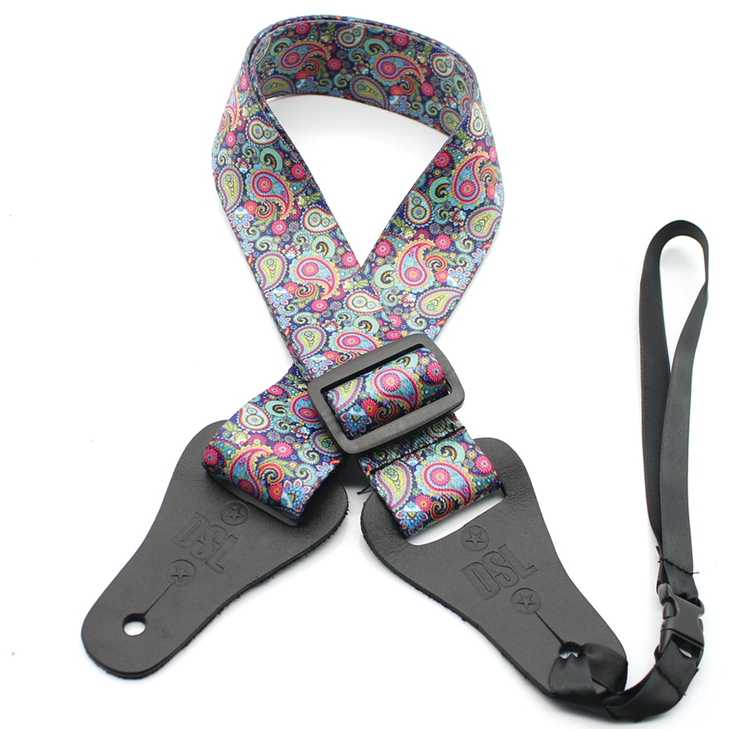 DSL 38mm Ukulele Strap (Purple Paisley)