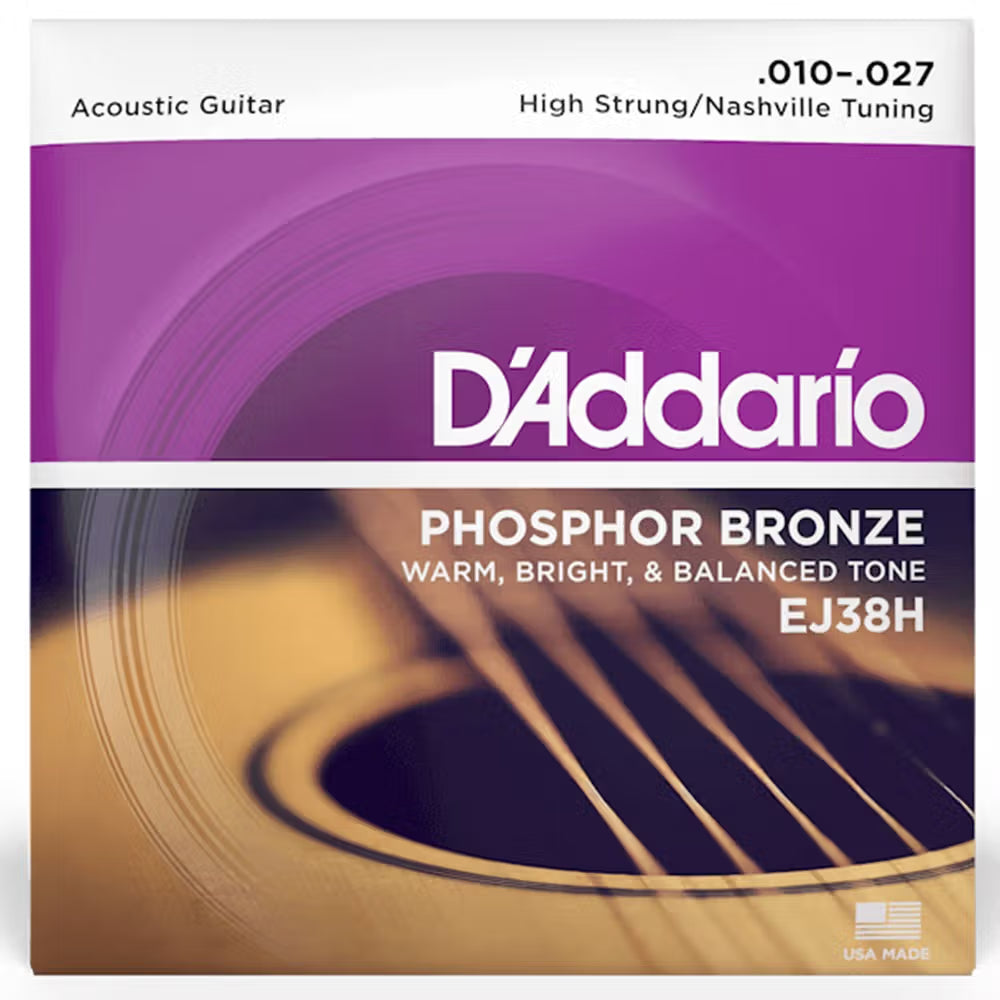 D'Addario EJ38H High Strung/Nashville Tuning Acoustic Guitar Strings (10/27)