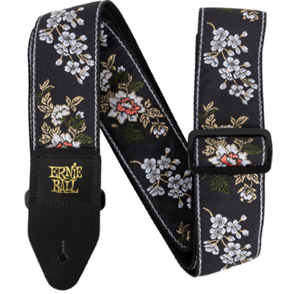 Ernie Ball White Blossom Jacquard Guitar Strap