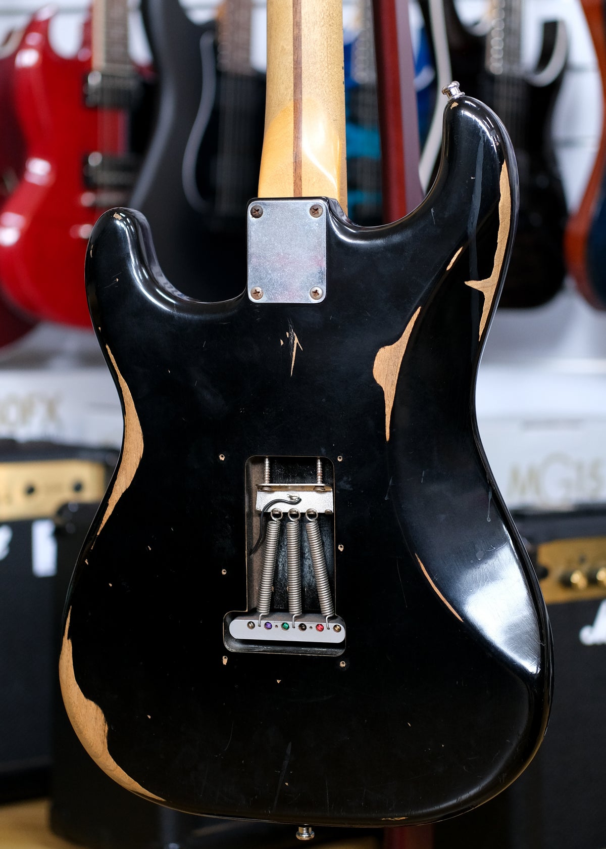Fender Road Worn 50’s Stratocaster Electric Guitar (Black) (Pre-Owned, 2010 MIM)