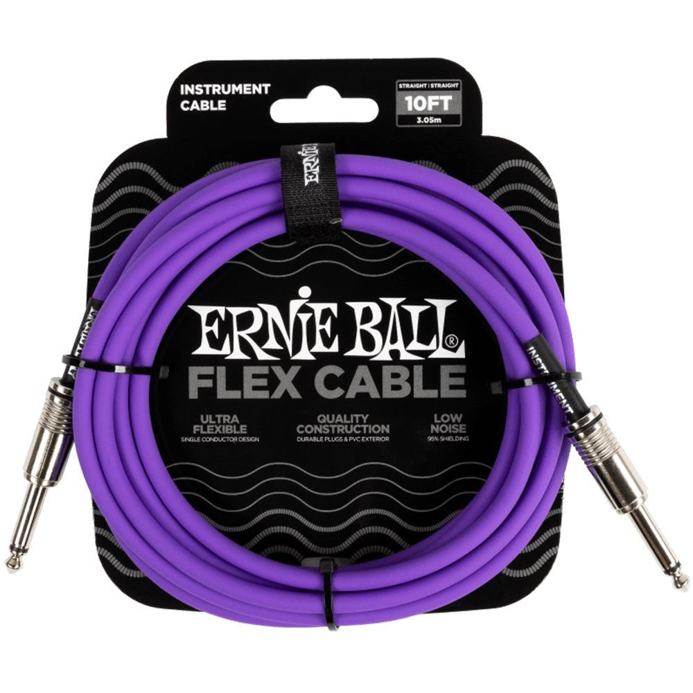 Ernie Ball 10ft Flex Instrument Cable (Purple)