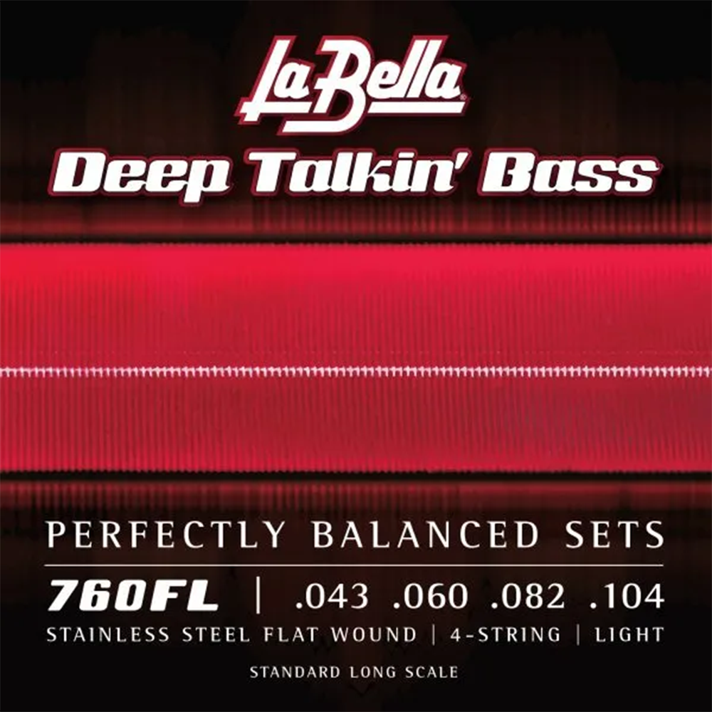 La Bella Deep Talkin' Bass 760FL Stainless Steel Flat Wound Bass Strings (43/104)