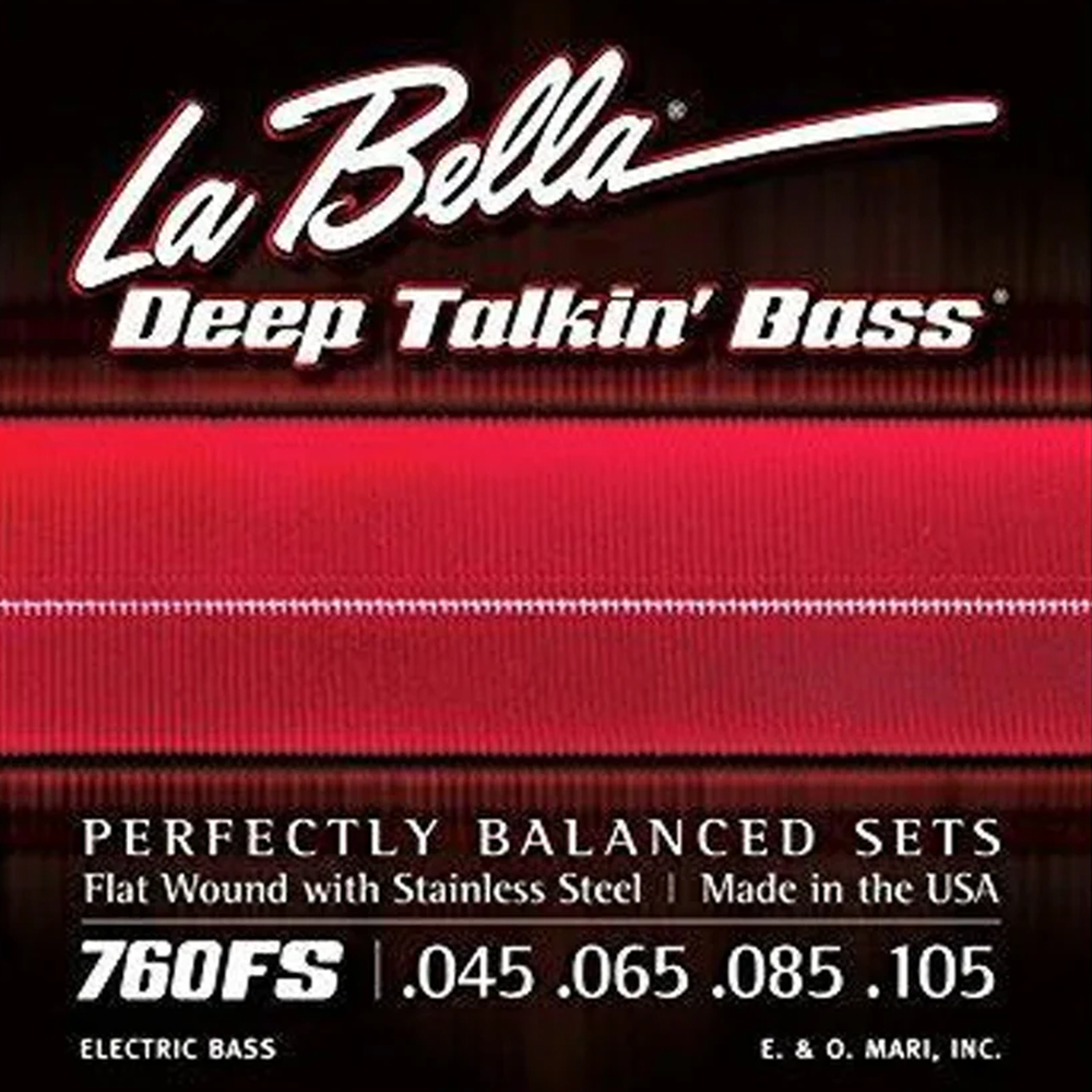 La Bella Deep Talkin' Bass 760FS Stainless Steel Flat Wound Bass Strings (45/105)