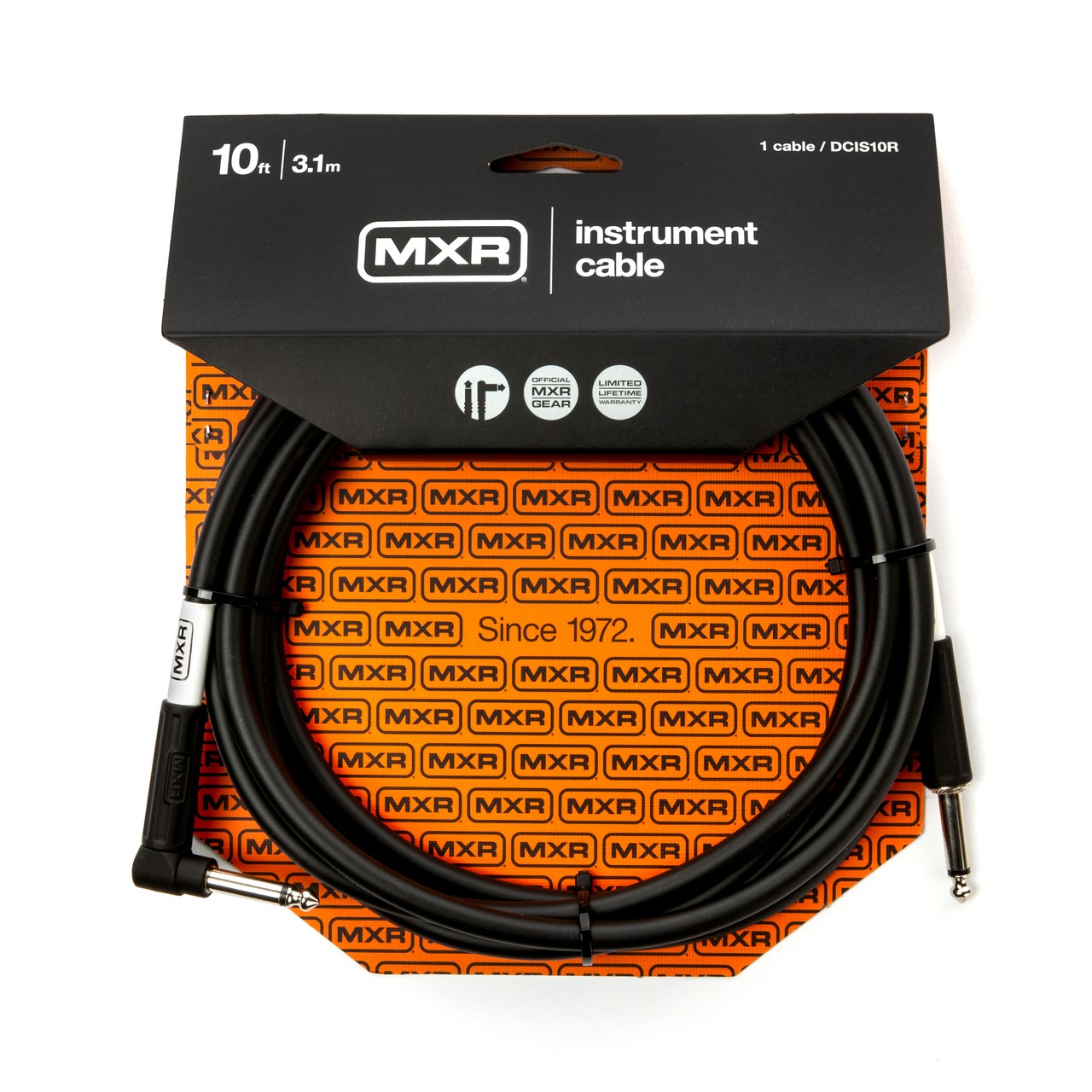 MXR 10ft Instrument Cable (Straight to Right Angle)