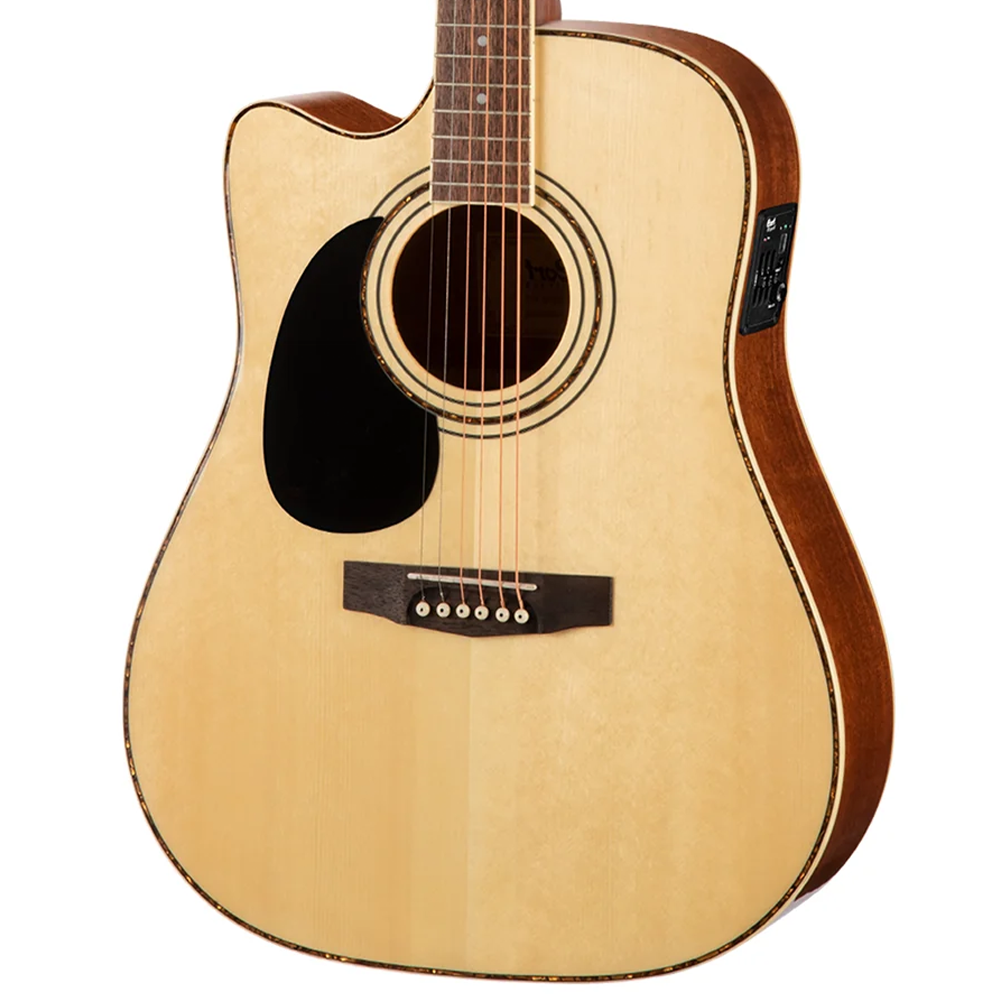 Cort AD880CE Left Handed Dreadnought Acoustic Electric Guitar (Natural Satin)