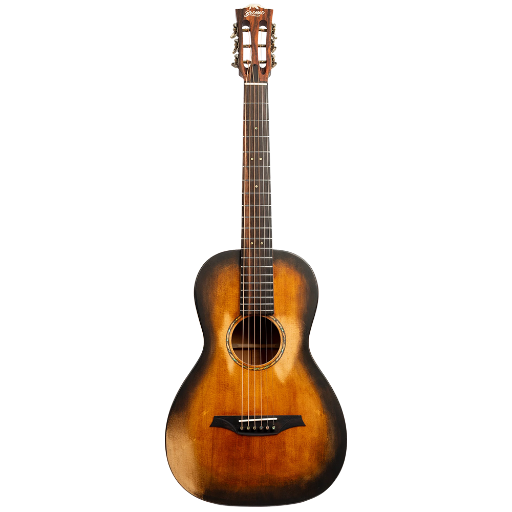Bromo Rocky Mountain Parlour Acoustic Guitar (Historic Sunburst) (Solid Spruce/Solid Mahogany)