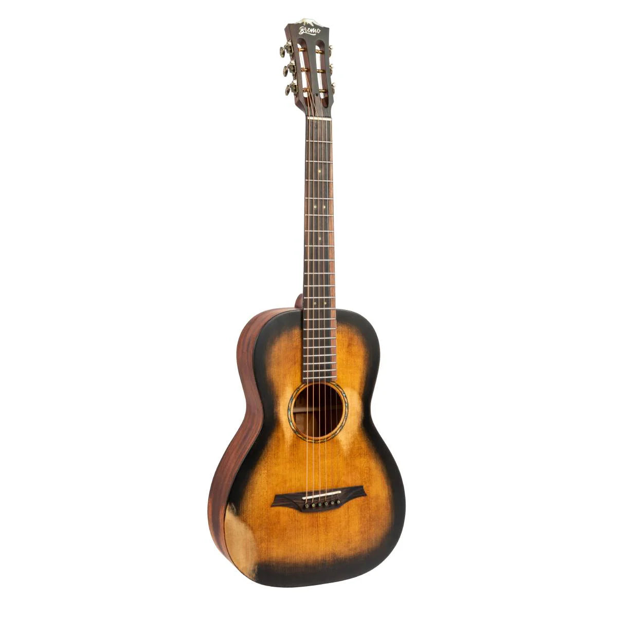 Bromo Rocky Mountain Parlour Acoustic Guitar (Historic Sunburst) (Solid Spruce/Solid Mahogany)